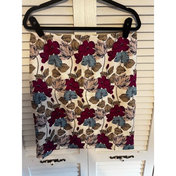 Anne Taylor Petite Floral Midi Skirt - Picture 1 of 4